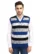 Anixa Men's Patterned Knitted Half Sweater royal blue -0
