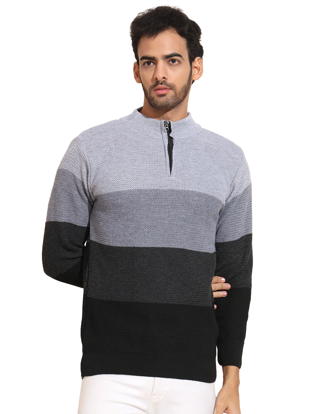 Anixa Men's Half Zip Sweater grey -0