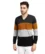 Anixa Men's V-Neck Striped Knitted Sweater mustard -0