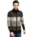 Anixa Men's Striped Full Zip Sweater black - 0