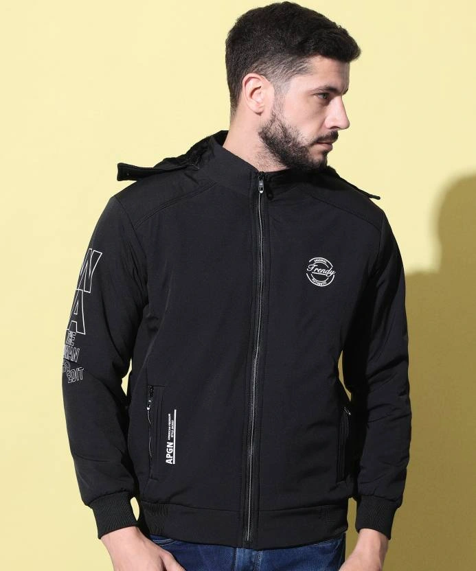 Anixa Men's Trendy Full Zip Jacket black -1