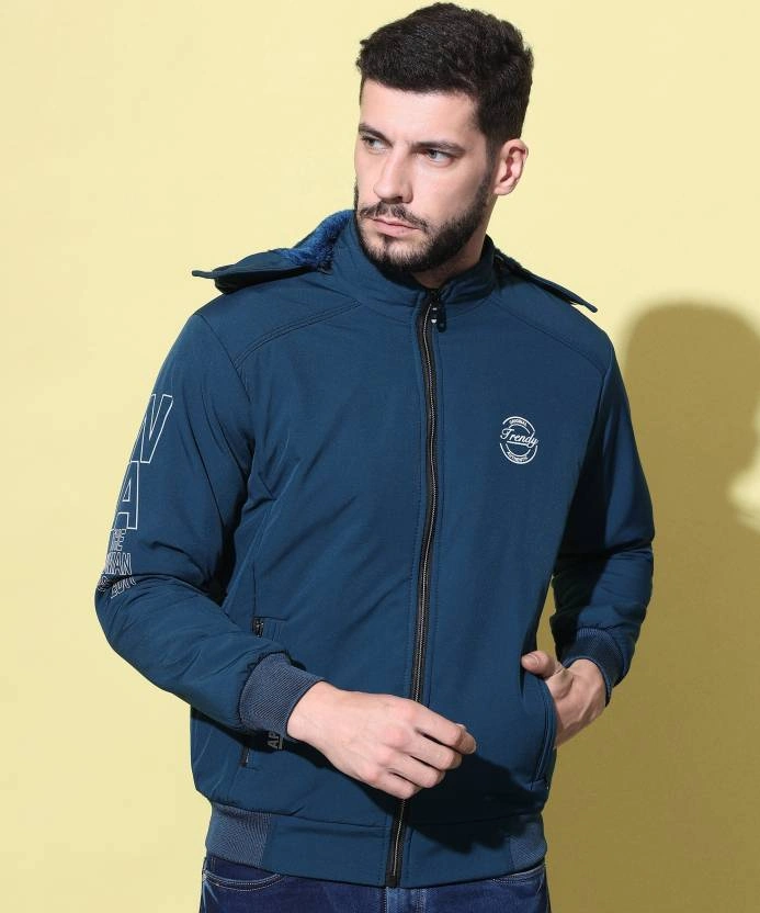 Anixa Men's Trendy Full Zip Jacket blue -1