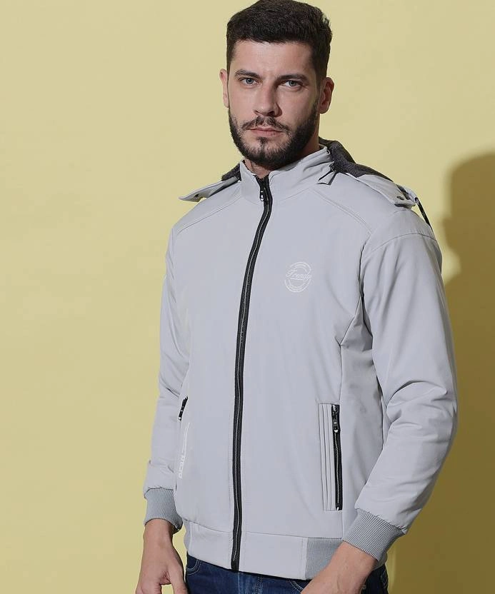 Anixa Men's Trendy Full Zip Jacket grey -1