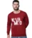 Anixa Men's Nevermind Printed Sweatshirt maroon -1