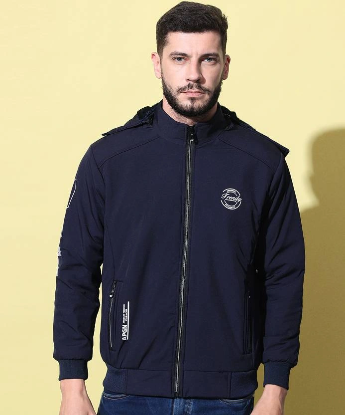 Anixa Men's Trendy Full Zip Jacket navy -1