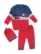 Anixa Kids 3 Piece Truck Printed Woolen Sweater Set blue -1