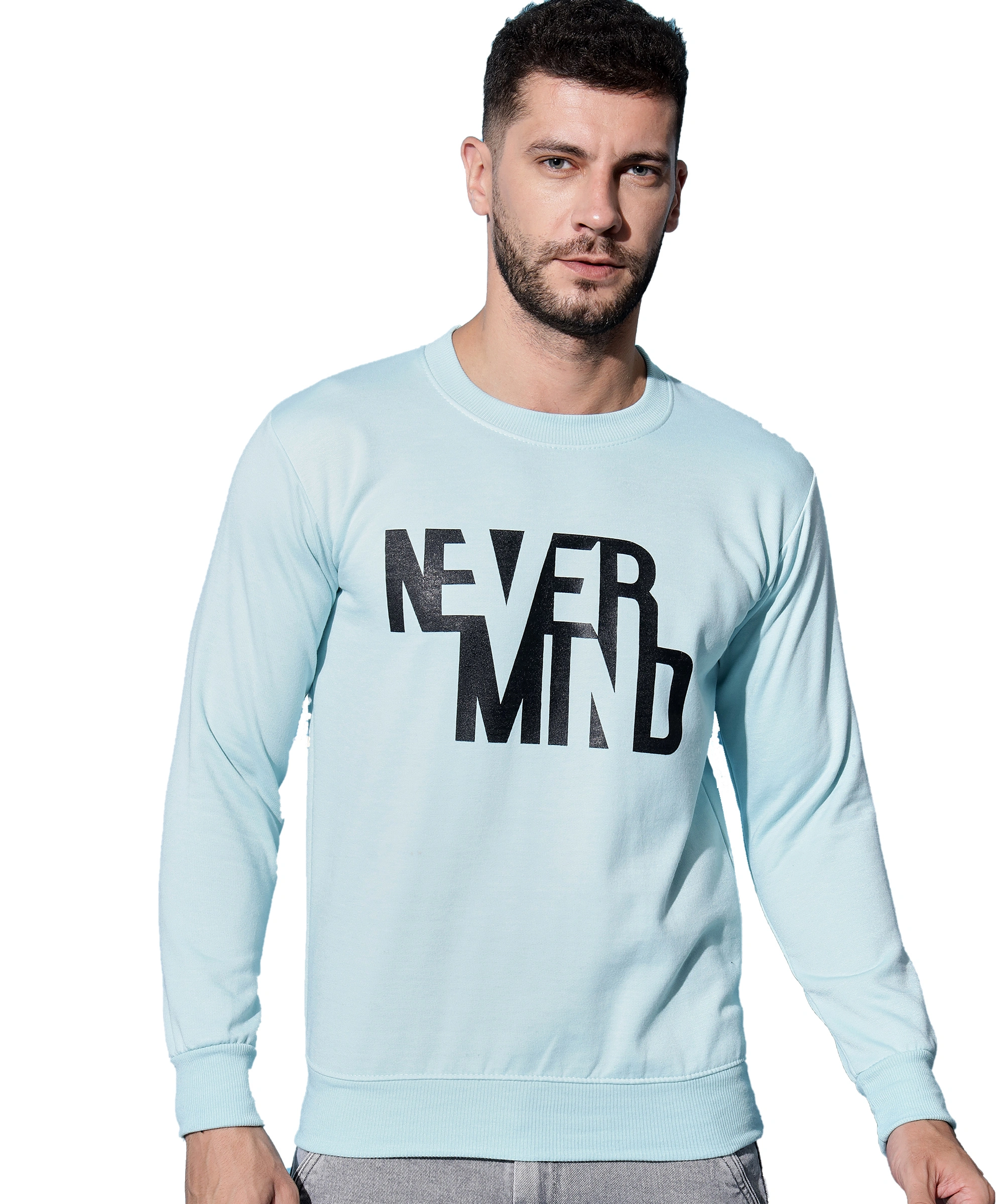 Anixa Men's Nevermind Printed Sweatshirt sky -1