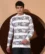 Anixa Men's Box Pattern Knitted Sweater brown - 1