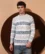Anixa Men's Striped Knitted Sweater grey -8