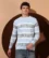 Anixa Men's Striped Knitted Sweater blue -8