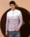 Anixa Men's Textured Half Zip Collared Sweater maroon -6
