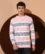 Anixa Men's Striped Knitted Sweater pink -8