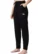 Anixa Women's Plain Cotton Pyjama Black-4