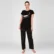 Anixa Women's Star Printed Cotton Nightsuit Black 1