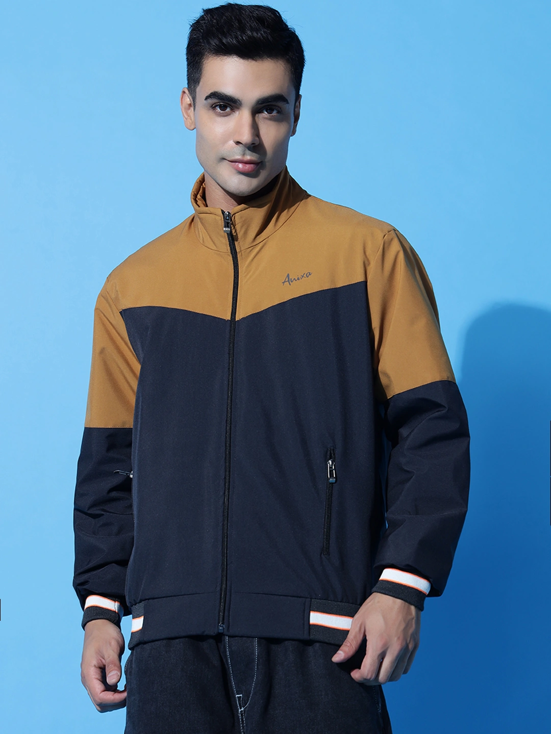 Anixa Men's Duo Windcheater Jacket mustard - 3