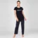 Anixa Women's Star Printed Cotton Nightsuit Navy 1