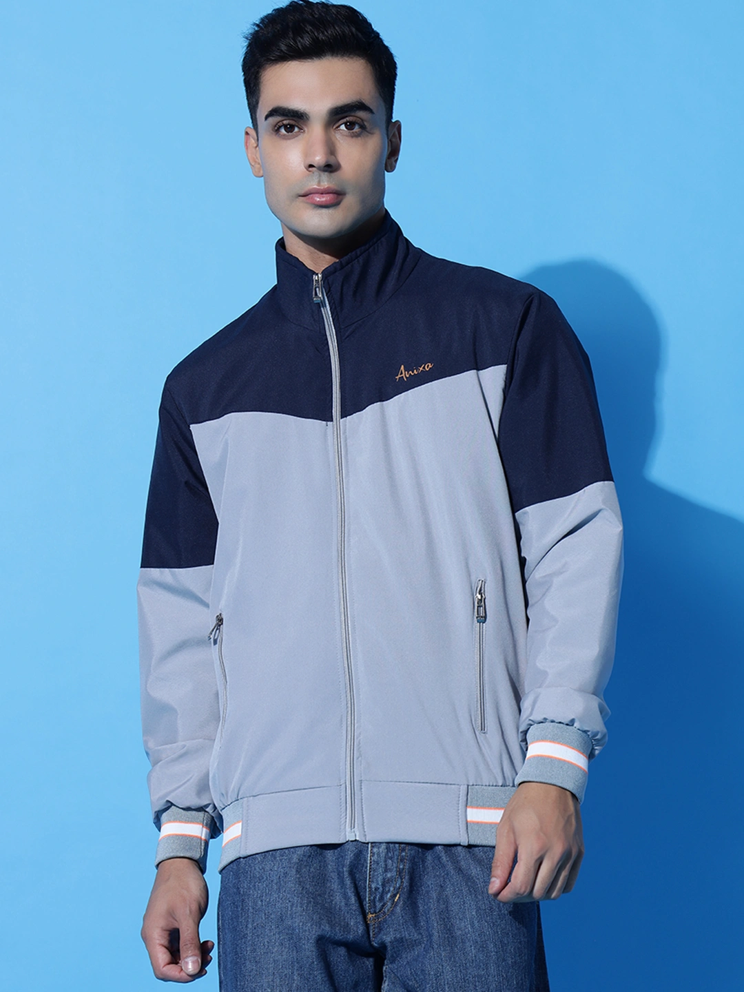 Anixa Men's Duo Windcheater Jacket navy grey - 5