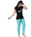 Anixa Women's Plain Pyjama Cotton Nightsuit Black Green 1