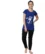 Anixa Women's Plain Pyjama Cotton Nightsuit RoyalBlue Black 1
