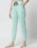 Anixa Women's Plain Cotton Pyjama green-3