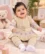 Anixa Girls 2 Piece Woolen Sweater Set Cream -1