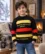 Anixa Kids Woolen Printed Sweater Black-1