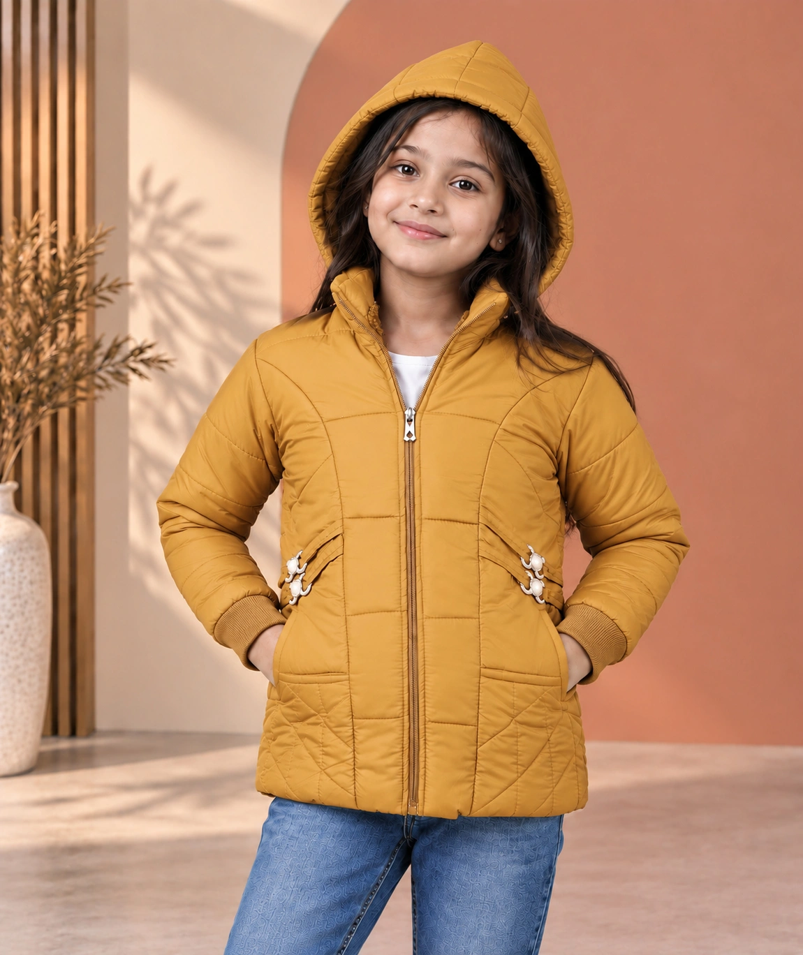 Anixa Girls Moti Quilted Winter Jacket Skin -1