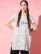 Anixa Women's Heart Printed T-Shirt Dress with Round Neck Grey -1