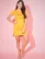 Anixa Women's Printed Polo T-Shirt mustard -5