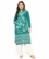 Anixa Women's Woolen Flower Printed Winter Kurti Sky-1