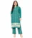 Anixa Women's Winter Woolen Box Printed Suit Green-1