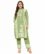 Anixa Women's Winter Woolen Rose Printed Suit LightGreen-1