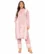 Anixa Women's Winter Woolen Rose Printed Suit Light Pink-1