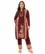 Anixa Women's Winter Woolen Rose Printed Suit Maroon-1