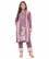 Anixa Women's Winter Woolen Rose Printed Suit Purple-1