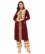 Anixa Women's Winter Woolen Tree Printed Suit Maroon-1