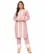 Anixa Women's Winter Woolen V Strip Printed Suit Light Pink-1