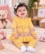 Anixa Girls 2 Piece Woolen Sweater Set Yellow -1