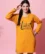 Anixa Women's Woolen Printed Polo T-Shirt Mustard-1